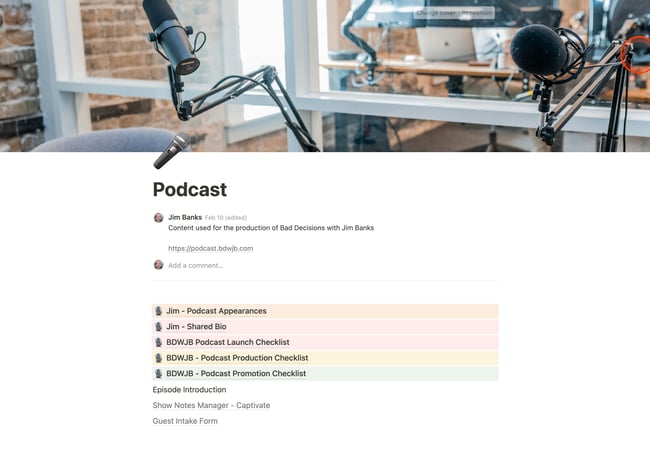 bad decisions with jim banks using Notion